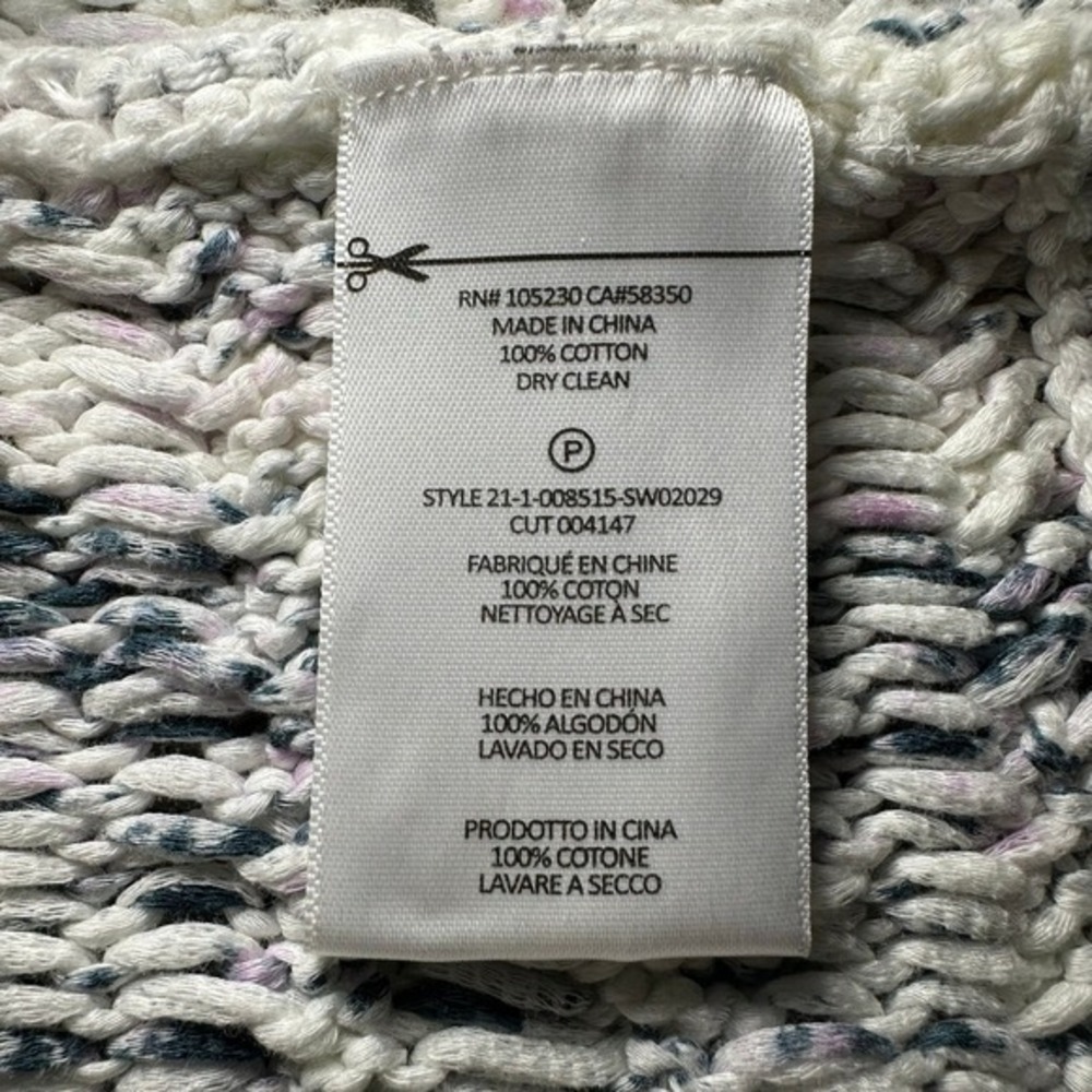Joie Sydnee Sweater Women Size XS Porcelain Marled Knit V Neck Balloon Sleeve - Picture 11 of 12